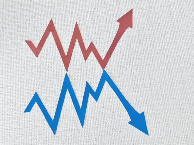 上向き矢印と下向き矢印