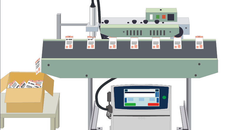 包装シール時の印字の再現画像