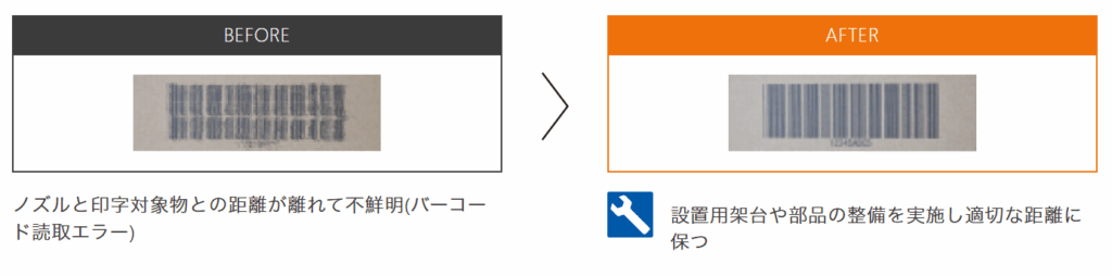 印字が不鮮明だったケースに対応できる仕様の説明画像