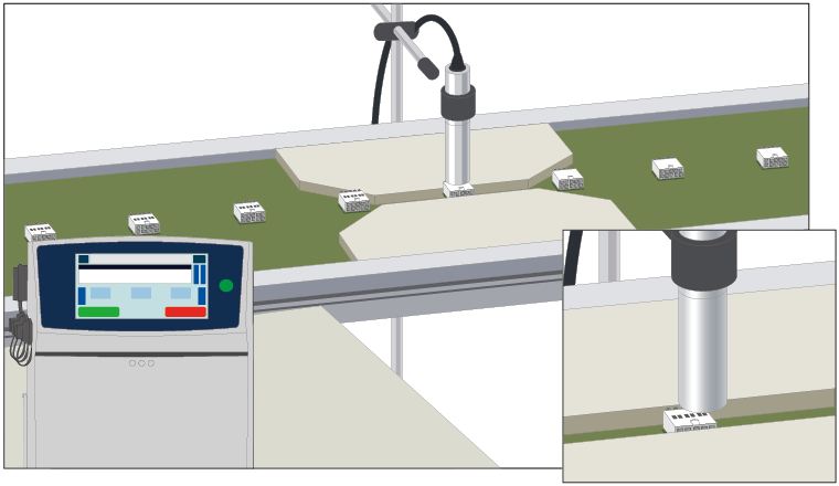 小型部品への印字の再現画像